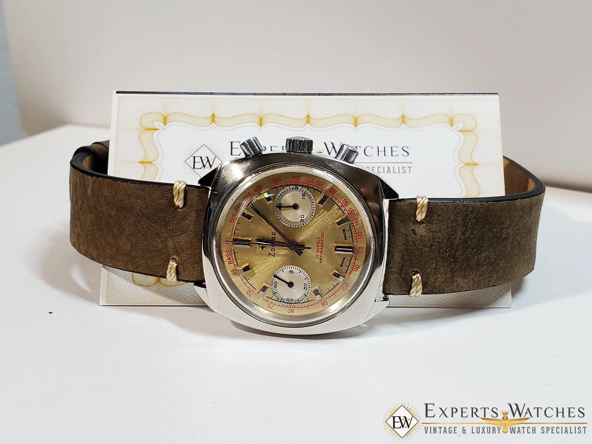 Serviced 1968 Vintage ZODIAC LE 'Camaro' Ref 9220 Chronograph VALJOUX 7730 Watch