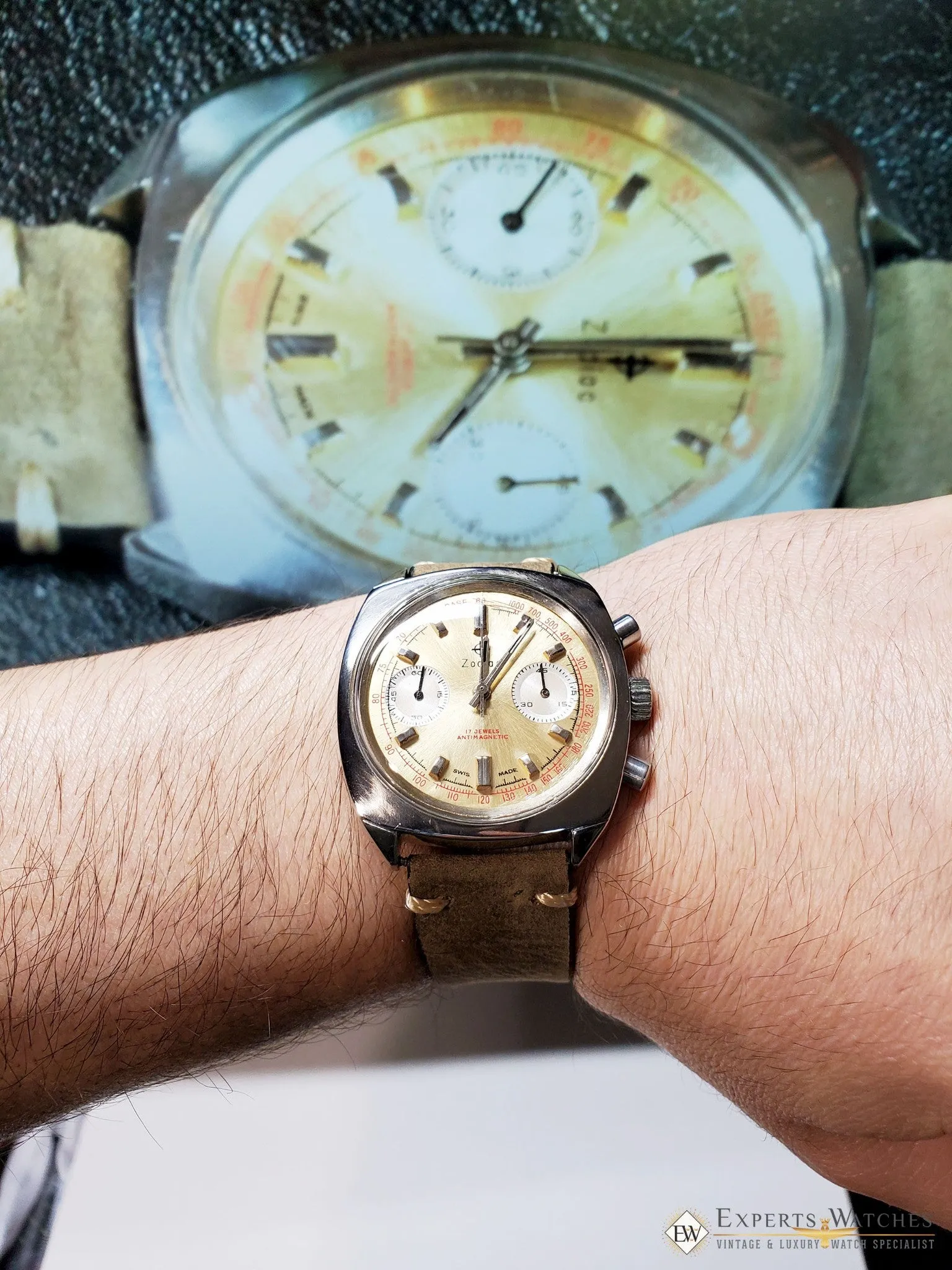 Serviced 1968 Vintage ZODIAC LE 'Camaro' Ref 9220 Chronograph VALJOUX 7730 Watch