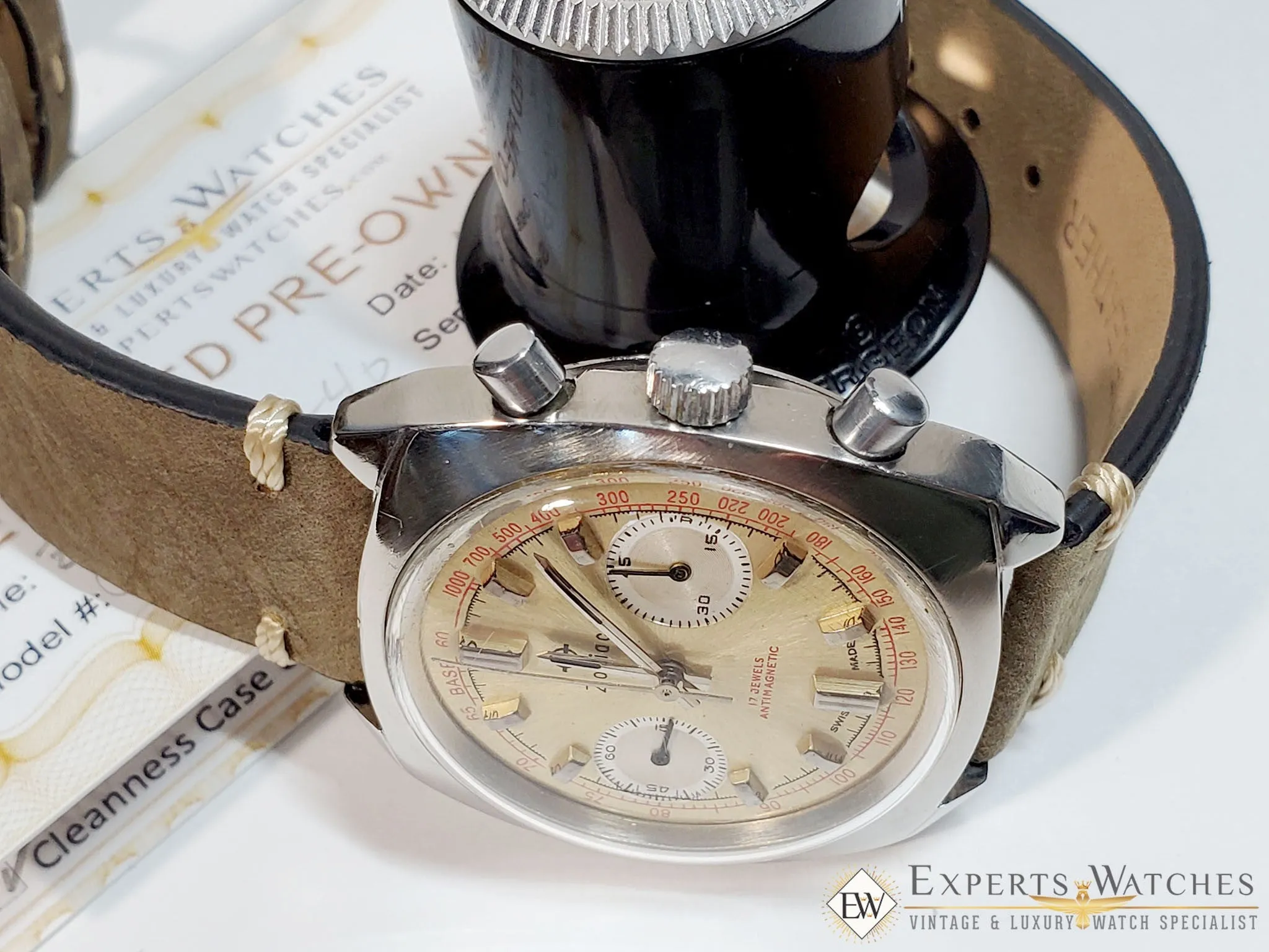 Serviced 1968 Vintage ZODIAC LE 'Camaro' Ref 9220 Chronograph VALJOUX 7730 Watch