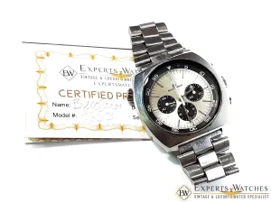 Serviced Vintage 1970s Bucherer Chronograph Panda 9653 Diving Soccer Timer Watch