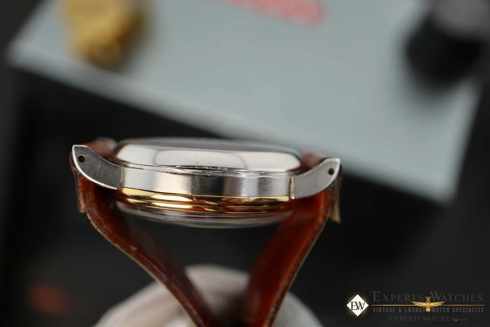 Serviced Vintage BAUME & MERCIER LEMANIA 1873 Chronograph 18K Gold Steel Watch