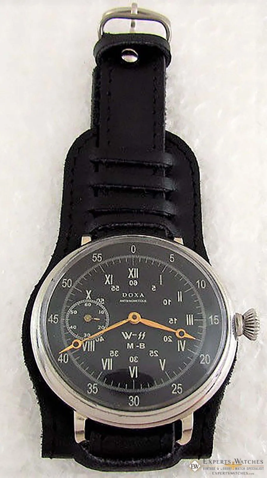 Serviced Vintage DOXA AVIATOR Large Military WWII Big Pilot's Watch 51mm Waffen