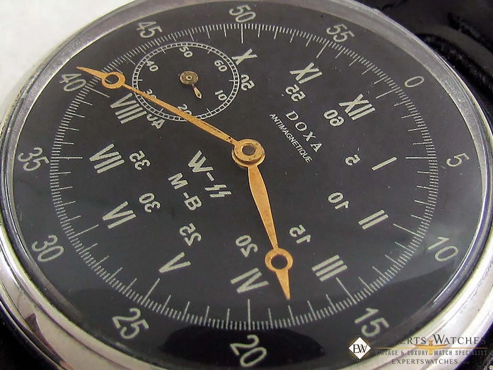 Serviced Vintage DOXA AVIATOR Large Military WWII Big Pilot's Watch 51mm Waffen
