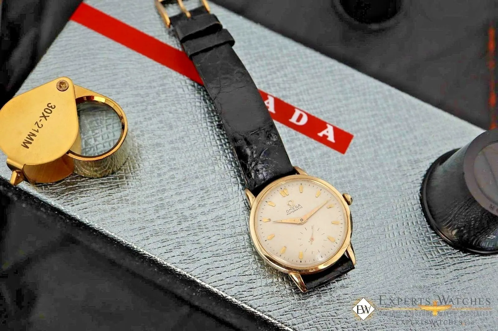 Serviced Vintage Omega F6212 14k Gold Filled 344 Bumper Automatic Watch 1952