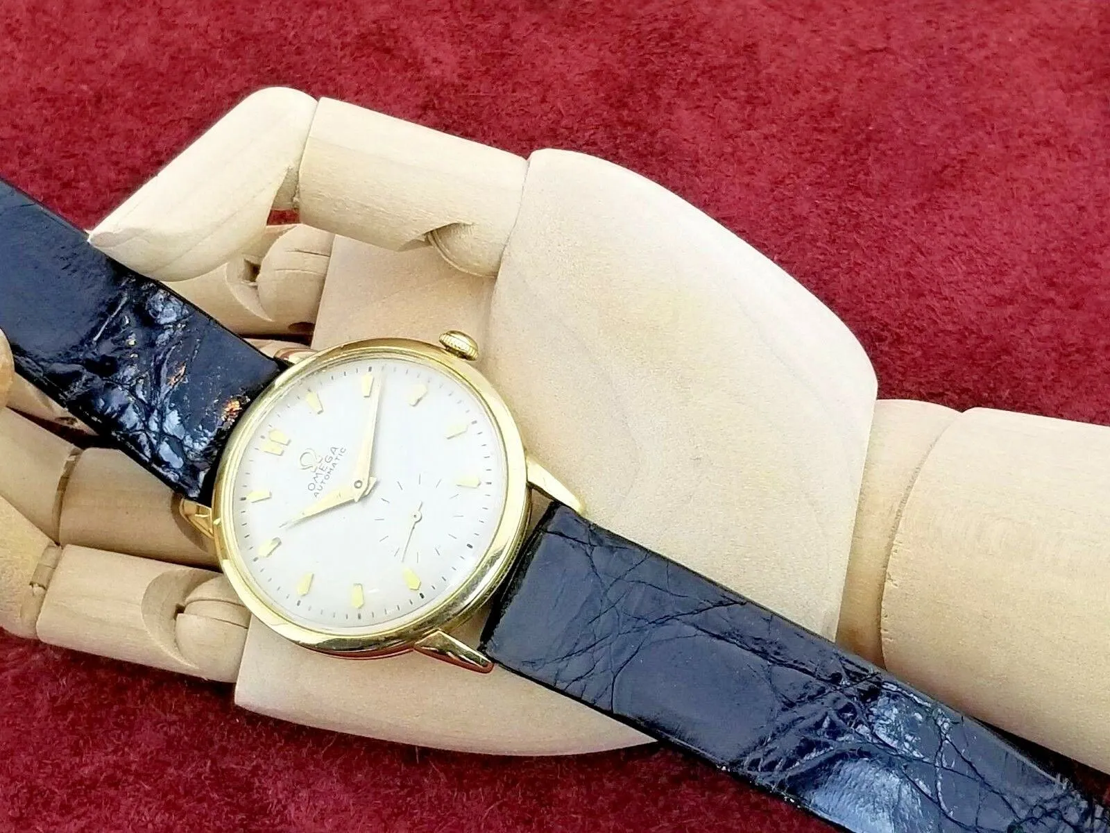 Serviced Vintage Omega F6212 14k Gold Filled 344 Bumper Automatic Watch 1952