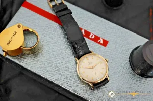 Serviced Vintage Omega F6212 14k Gold Filled 344 Bumper Automatic Watch 1952