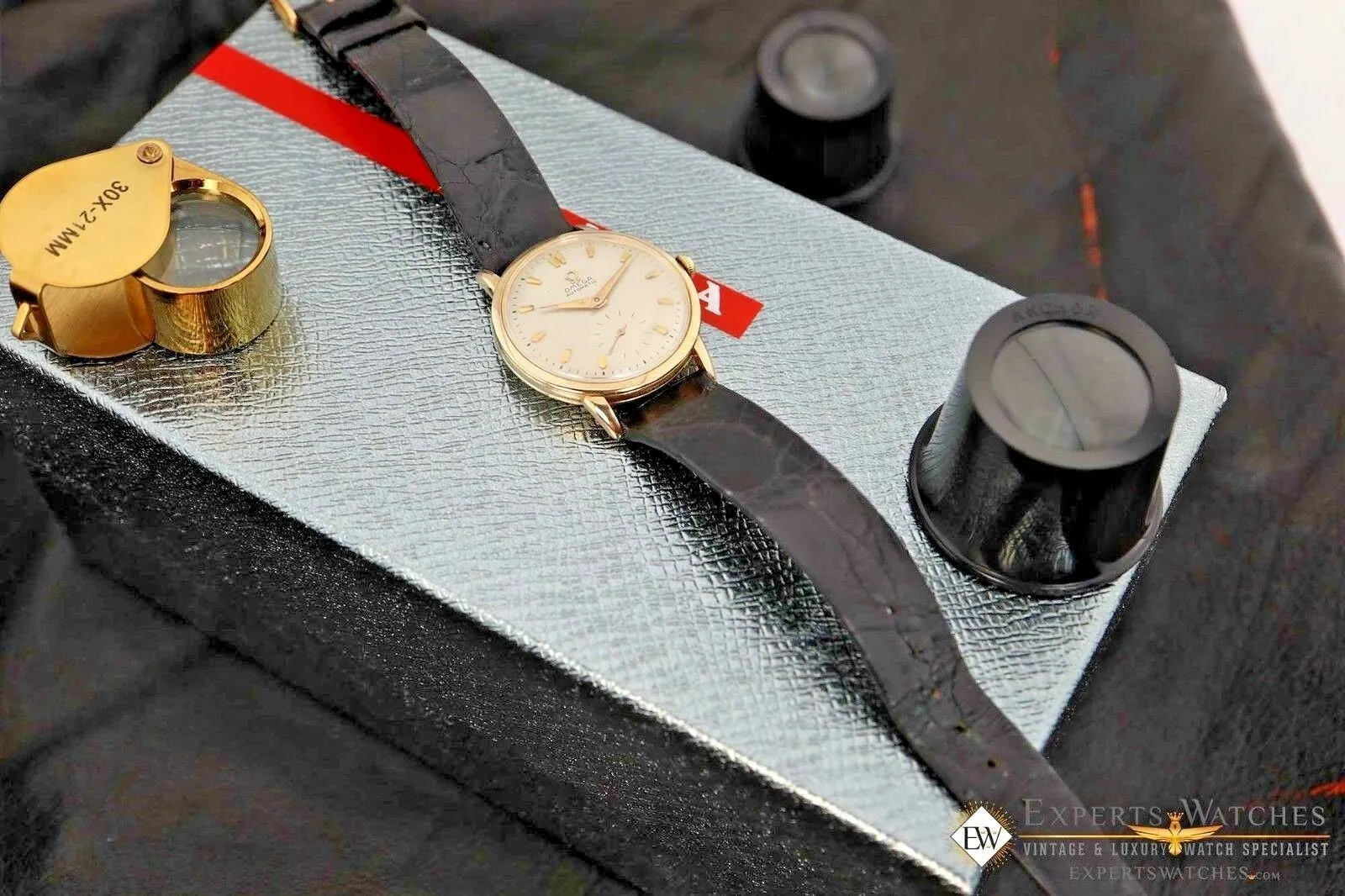 Serviced Vintage Omega F6212 14k Gold Filled 344 Bumper Automatic Watch 1952