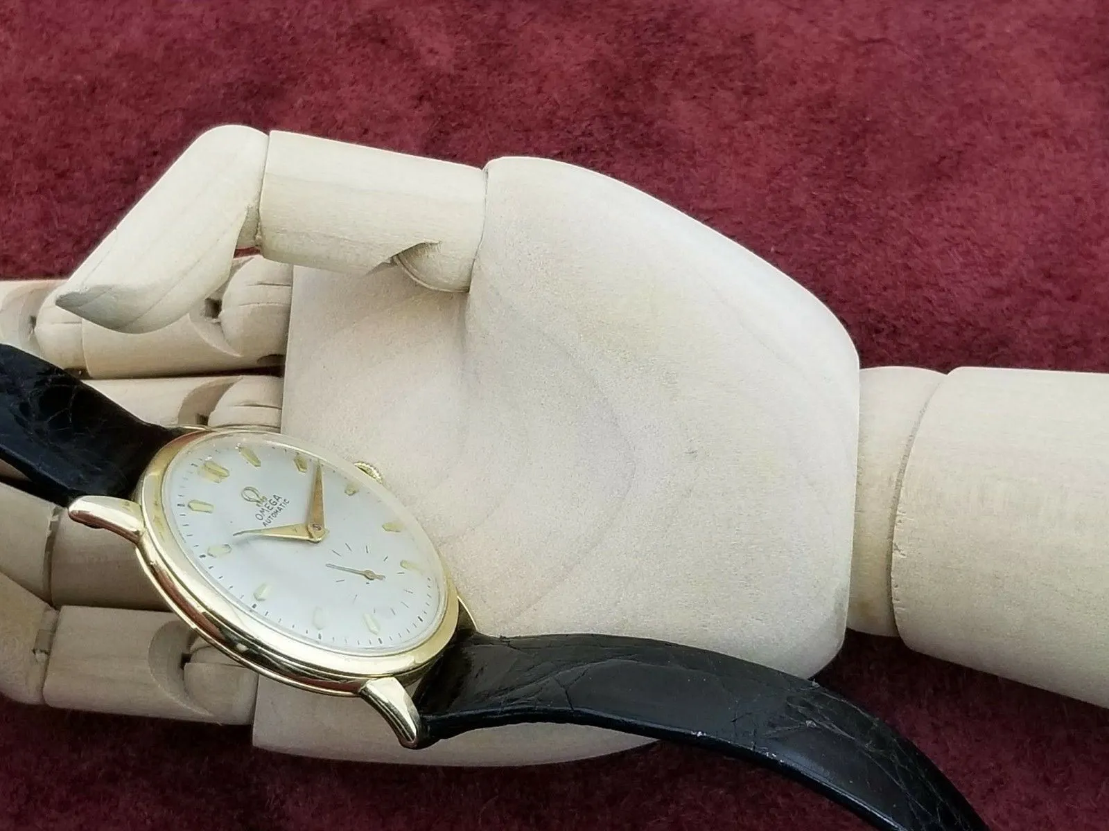 Serviced Vintage Omega F6212 14k Gold Filled 344 Bumper Automatic Watch 1952