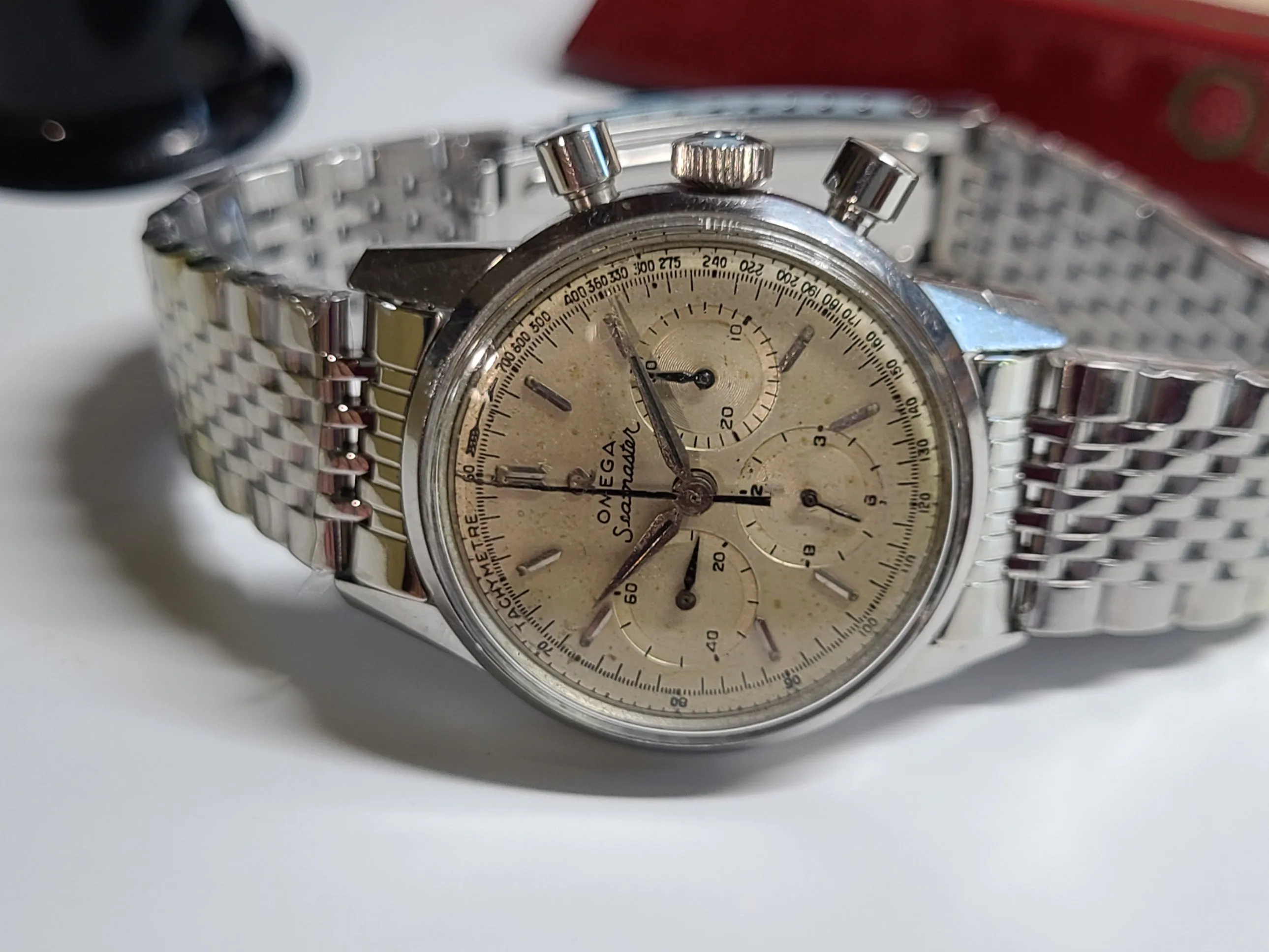 Serviced Vintage Omega SeaMaster Chronograph Cal 321 Watch CK 2947 Box & Papers