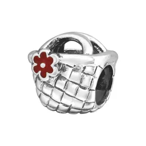 Silver Basket Charm Bead