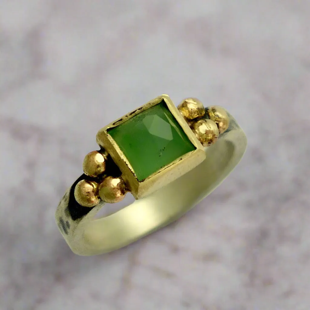 Silver Gold Clear Quartz Ring - Little Angel