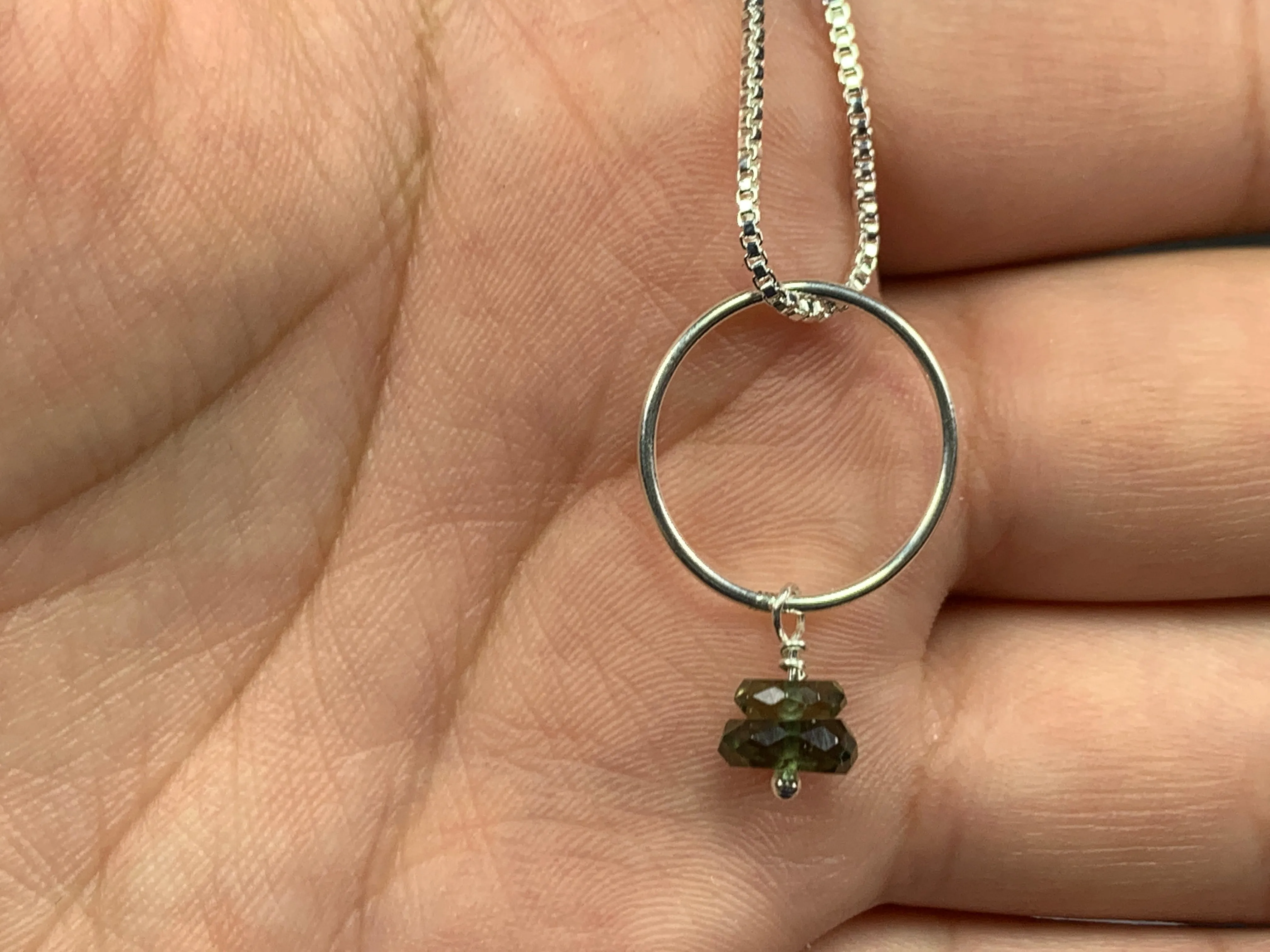 Simplicity pendant with Moldavite