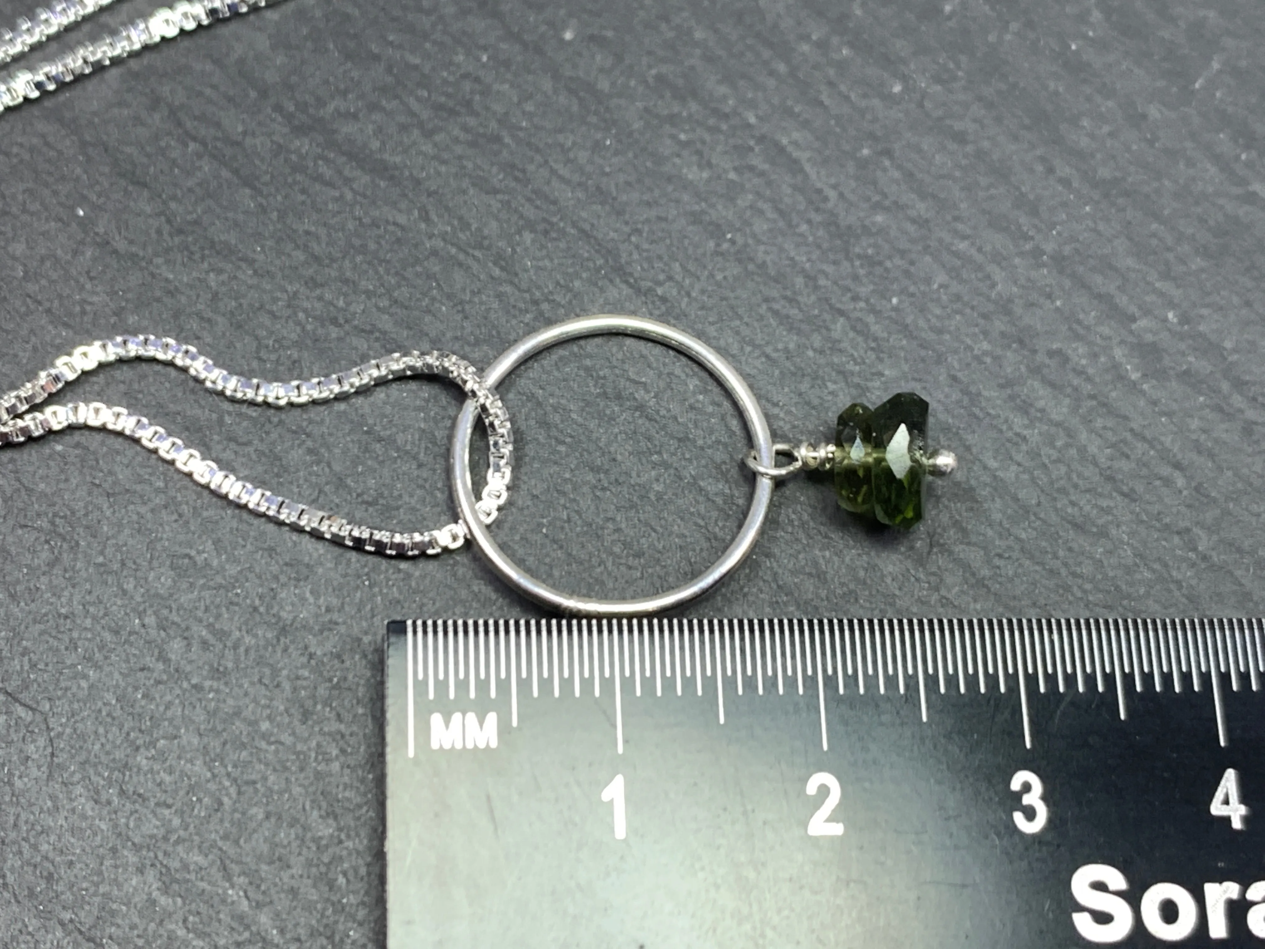 Simplicity pendant with Moldavite