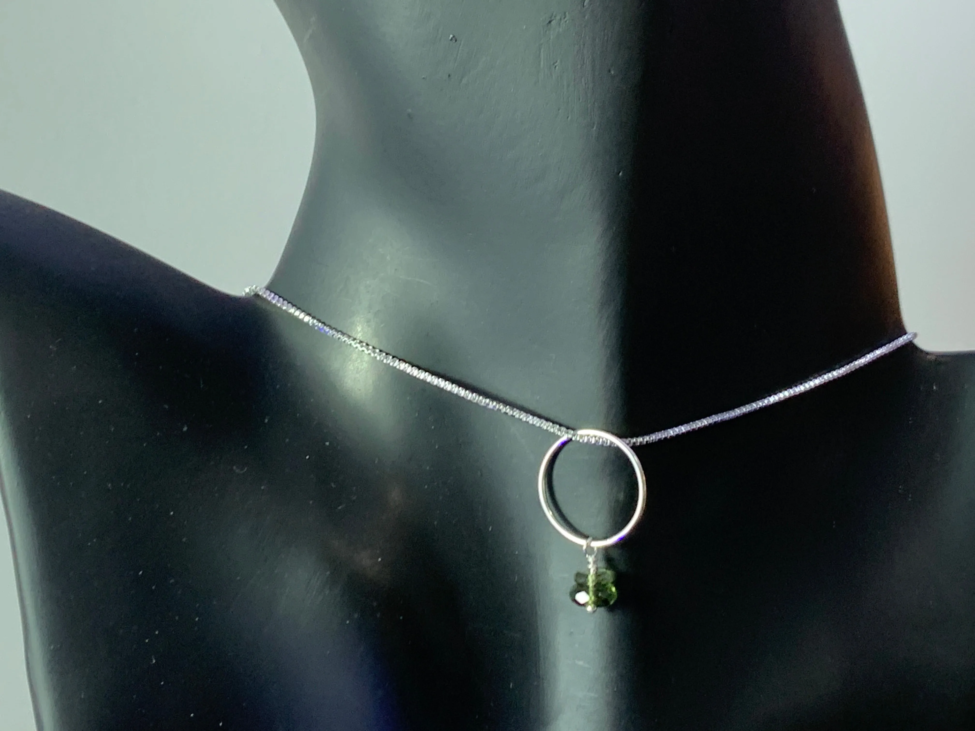 Simplicity pendant with Moldavite