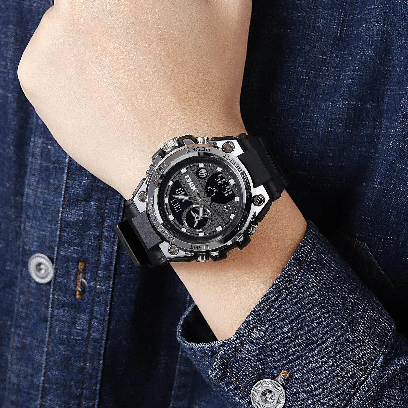 SKMEI Multifunction Dual Time Chrono Date Quartz Watch | SKMEI 2031