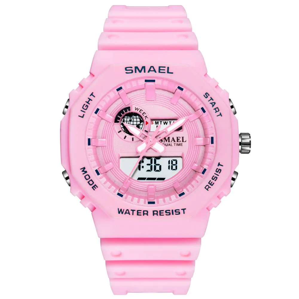 SMAEL Fashion Women Digital Watch Top Luxury Brands Sports Ladies Watches LED Quartz Small Dial Wrist Watch Relogio Feminino