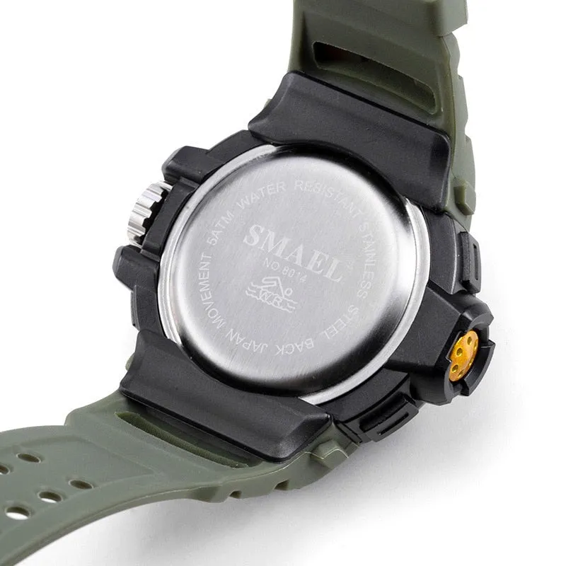 SMAEL Sports Men&#39;s Watches Top Brand Luxury Military Quartz Watch Men Waterproof Shock Wristwatches Relogio Masculino 2022 Clock