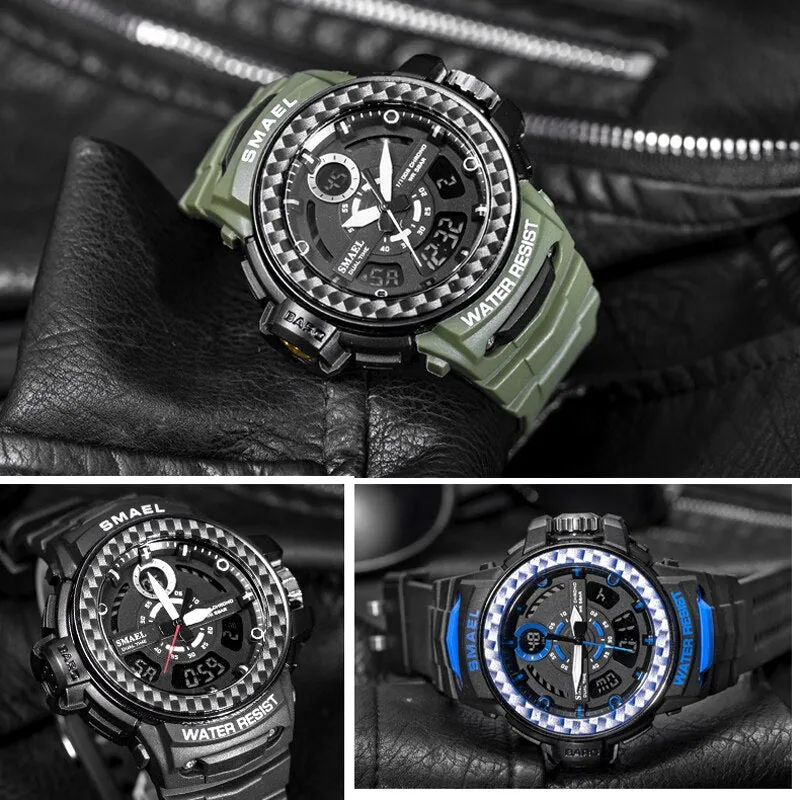 SMAEL Sports Men&#39;s Watches Top Brand Luxury Military Quartz Watch Men Waterproof Shock Wristwatches Relogio Masculino 2022 Clock