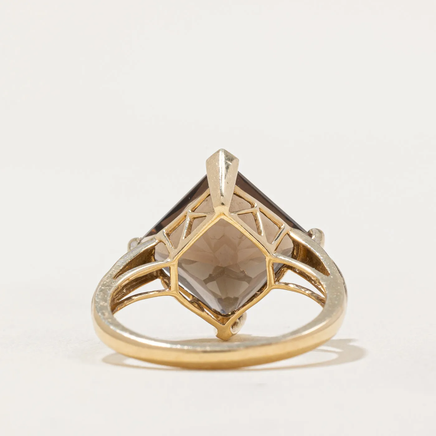Smoky Quartz Cocktail Ring | 5.65ct | SZ 7.25 |