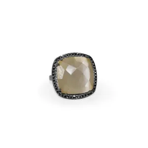 Smoky Quartz Square Ring