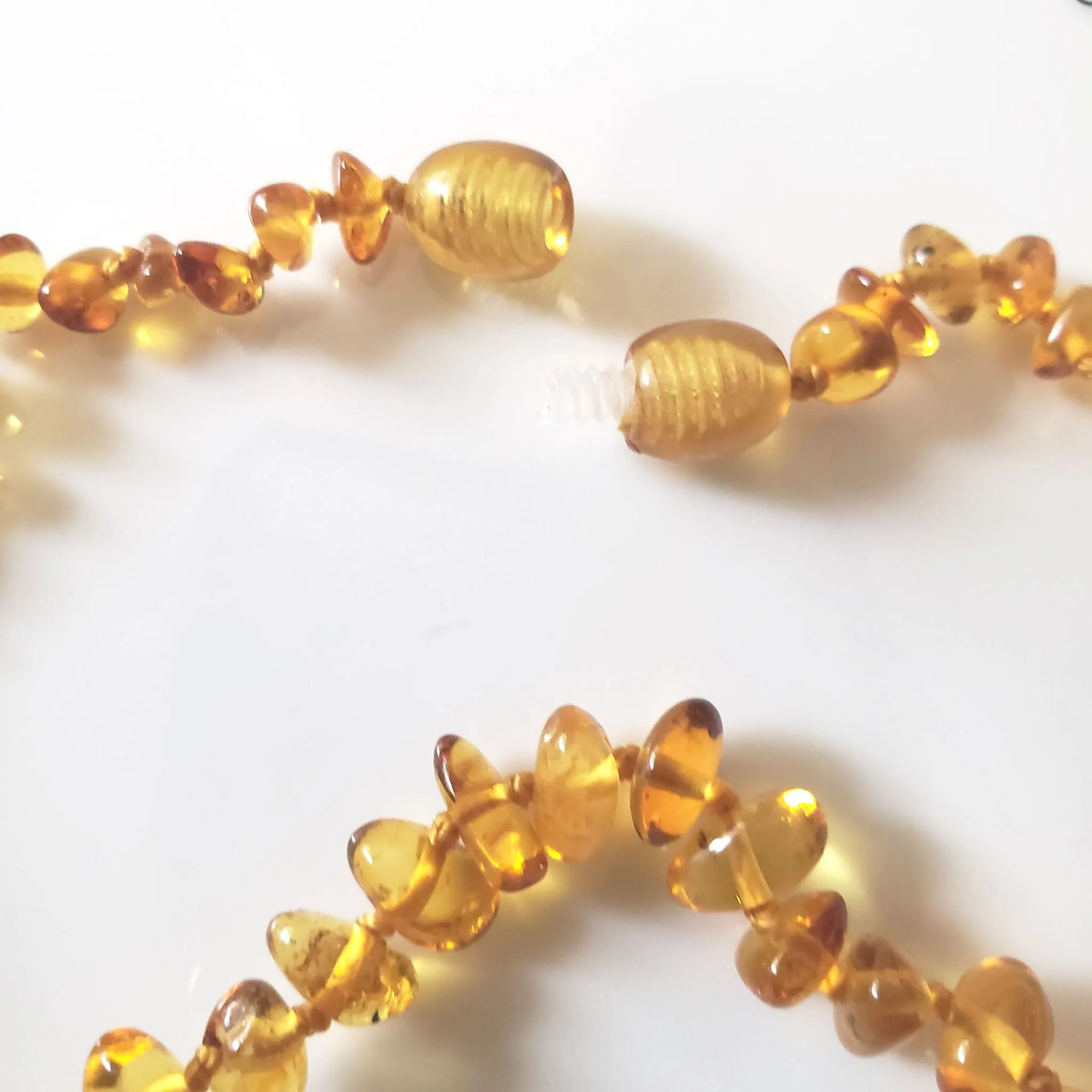 Smooth Baby Teething Natural Honey Amber Beads