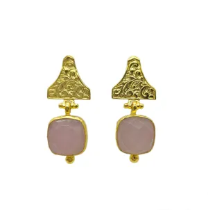 Sofya Rose Quartz Earrings