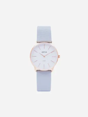 Solar Classic Appleskin Vegan Leather Watch | Rose Gold & Dove Grey
