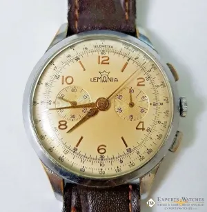 SOLD!!!  1950s Serviced Vintage Officers Lemania Chronograph cal 1270 (320 / 321) Watch