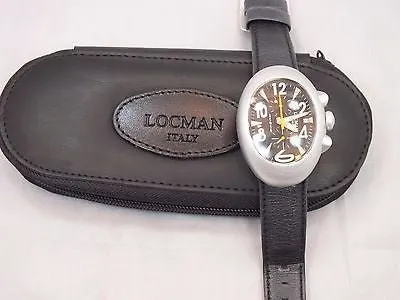 Sold!!! Men's Locman Nuovo Chronograph Aluminium very light Sport Watch 015 Black