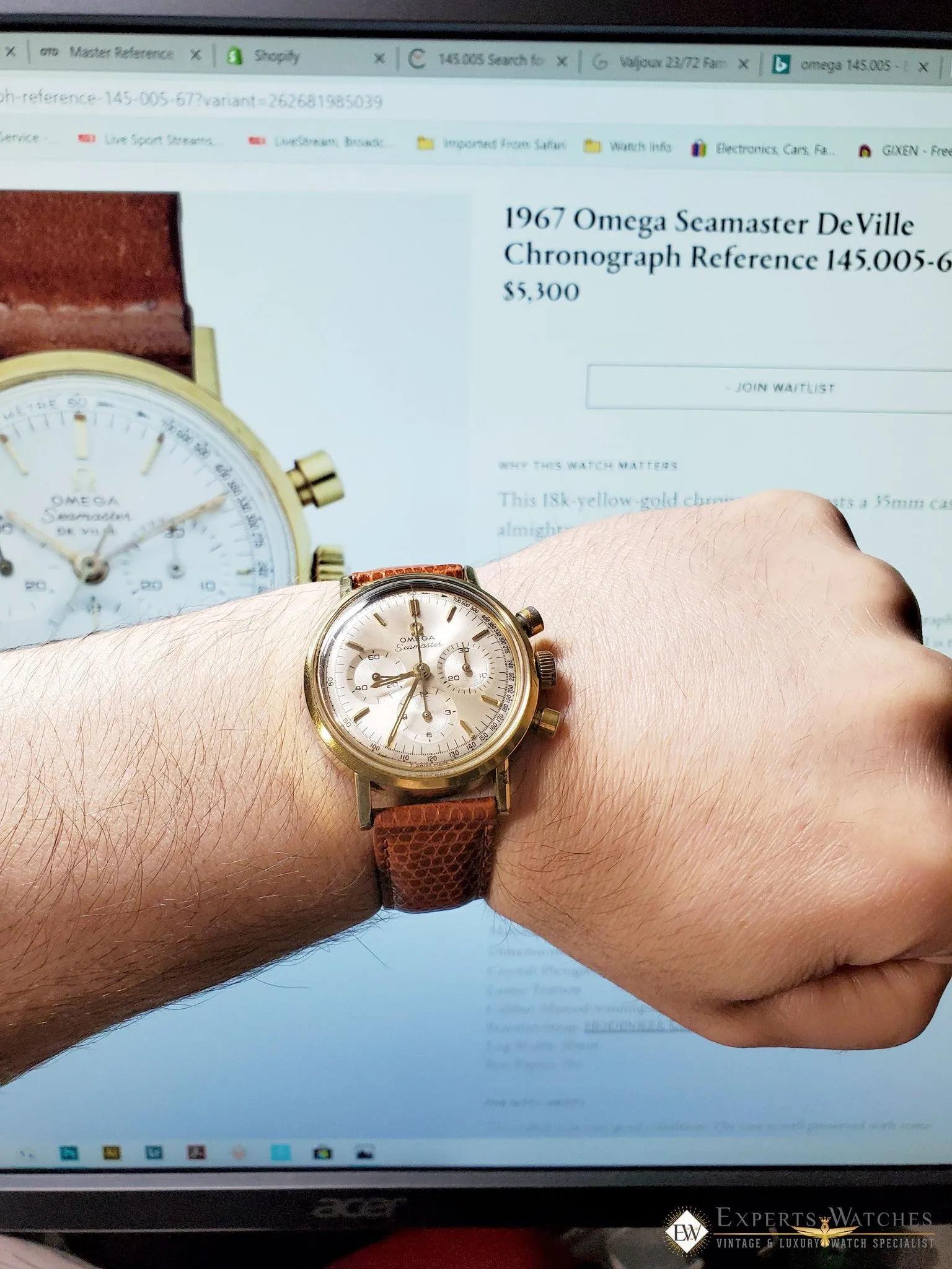 Sold Serviced 1967 Vintage Omega SeaMaster Chronograph Cal 321 Watch 145.005 Box
