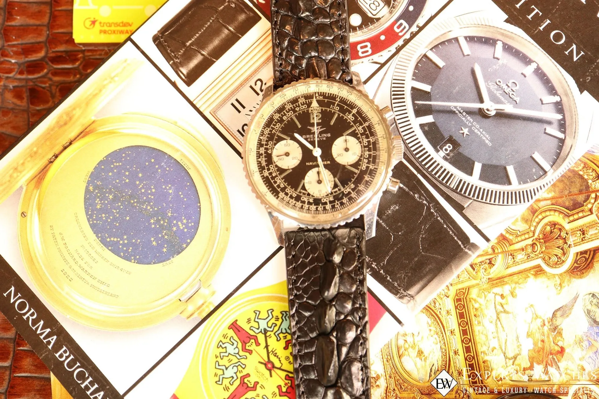 Sold!!!! Vintage Serviced 1966 Breitling 806 Navitimer Panda Dial Pilot CPO Watch Two Jet