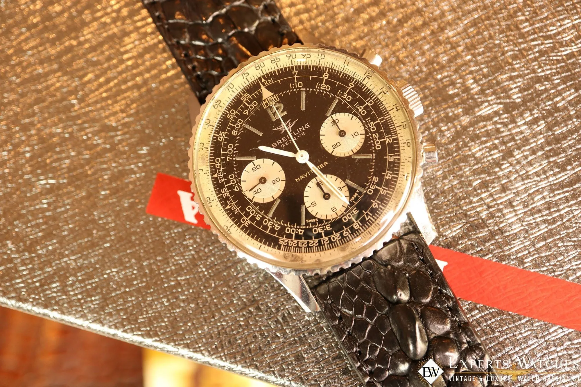 Sold!!!! Vintage Serviced 1966 Breitling 806 Navitimer Panda Dial Pilot CPO Watch Two Jet