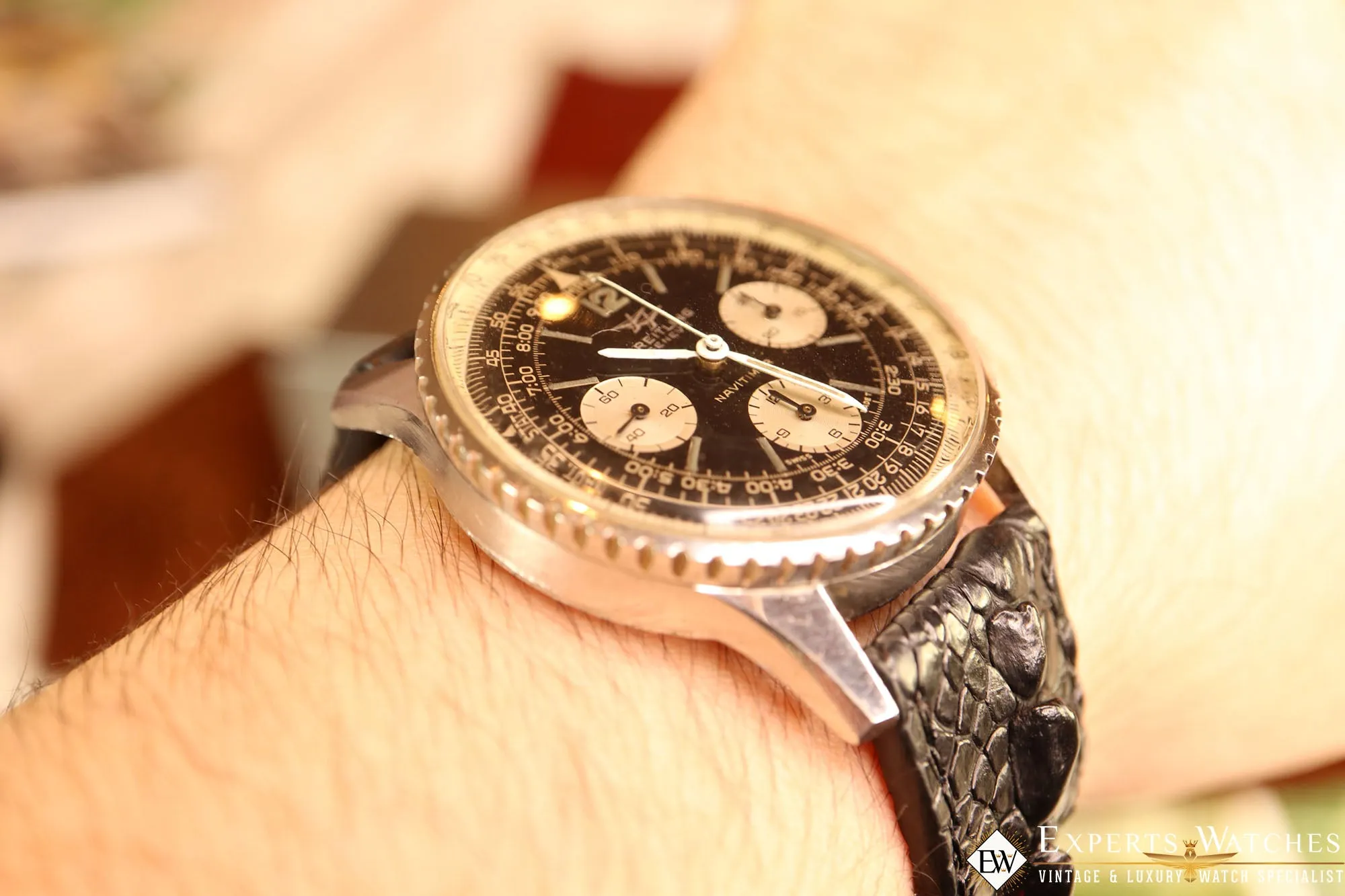 Sold!!!! Vintage Serviced 1966 Breitling 806 Navitimer Panda Dial Pilot CPO Watch Two Jet