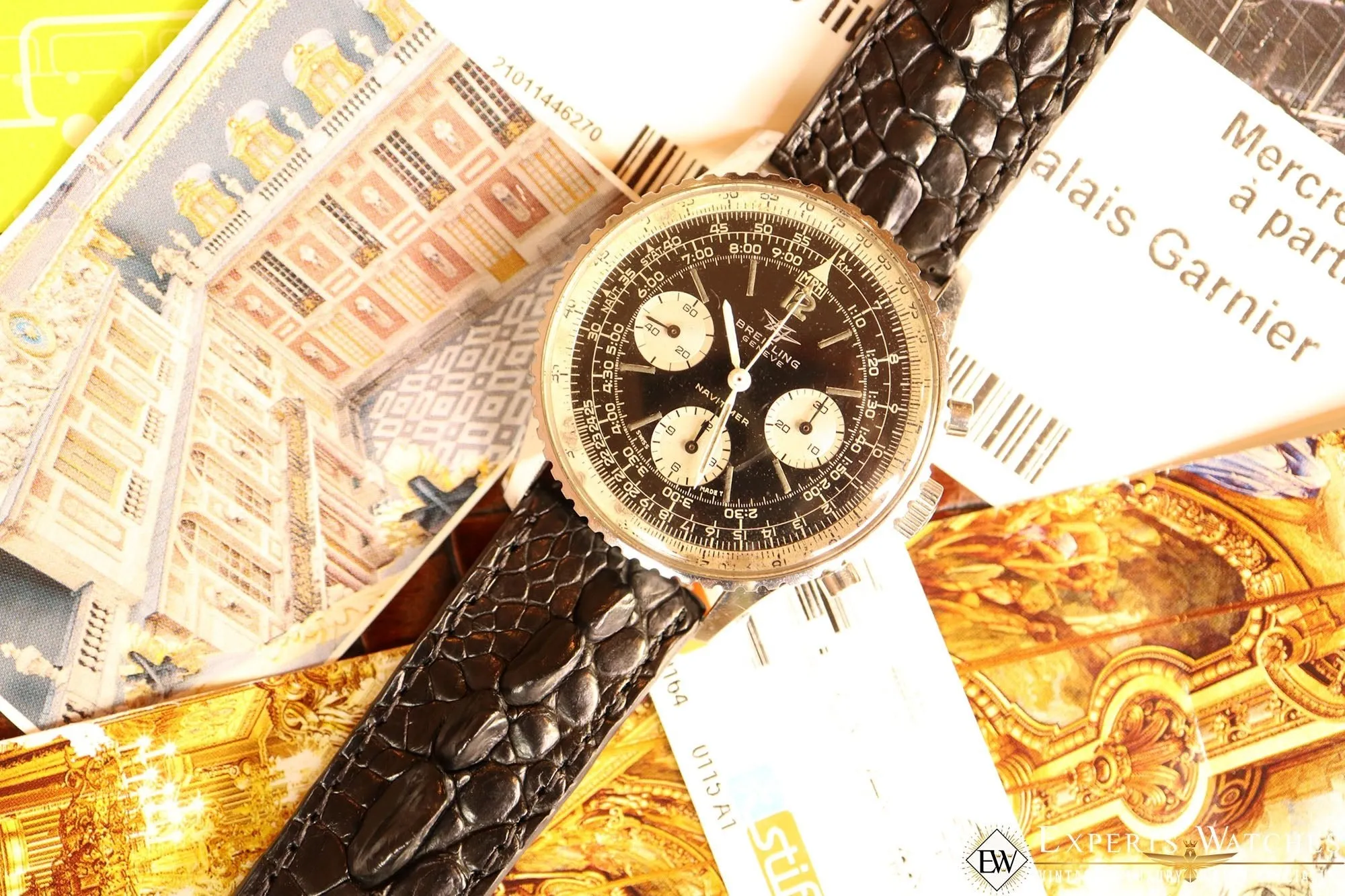 Sold!!!! Vintage Serviced 1966 Breitling 806 Navitimer Panda Dial Pilot CPO Watch Two Jet