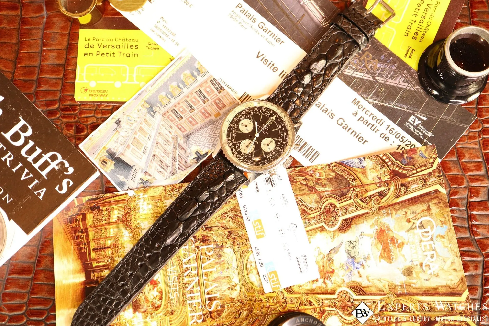 Sold!!!! Vintage Serviced 1966 Breitling 806 Navitimer Panda Dial Pilot CPO Watch Two Jet