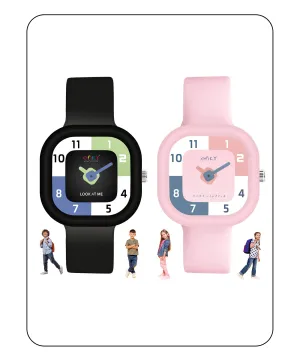 Spiky Square Analog Combo Watch for Kids