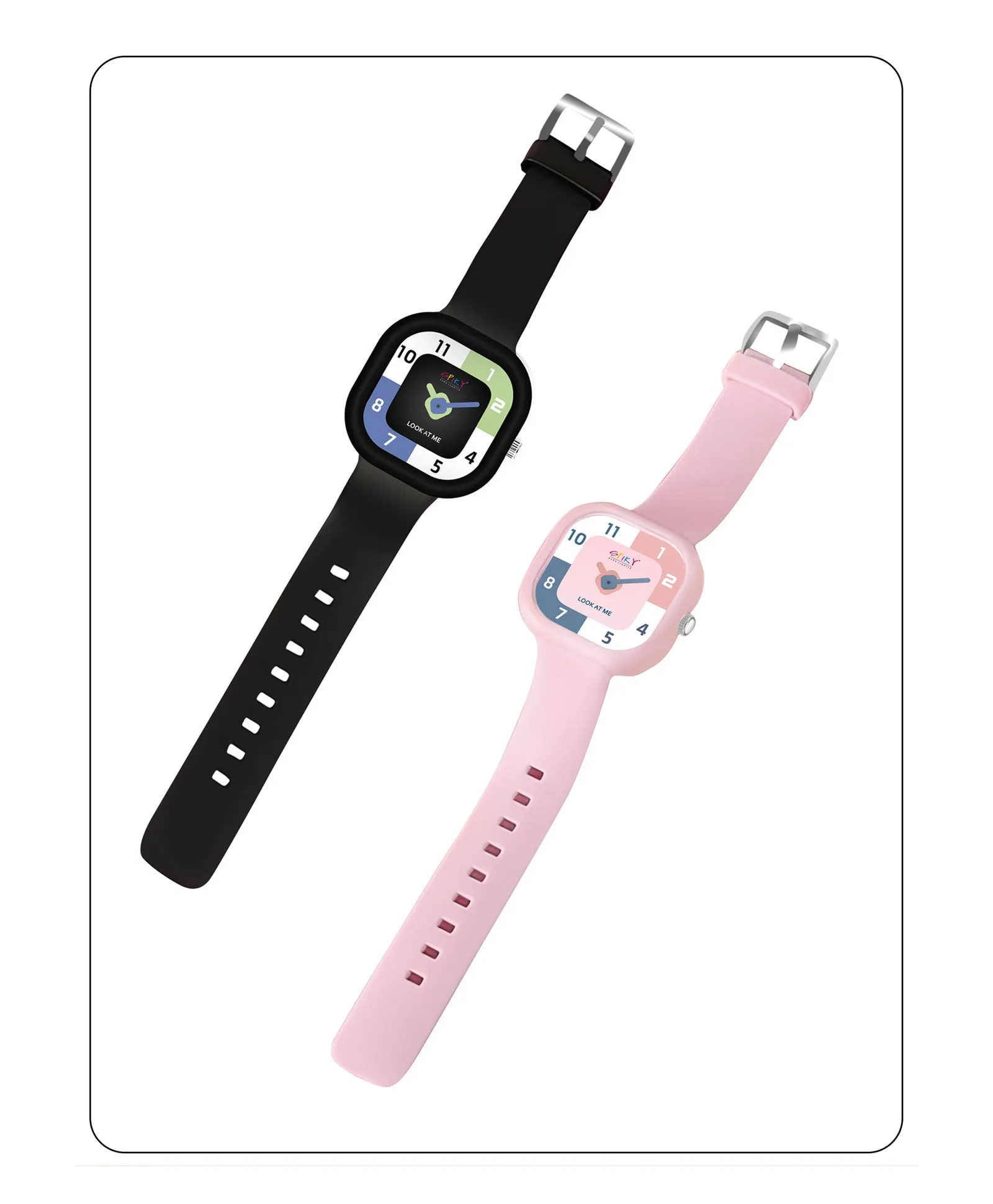 Spiky Square Analog Combo Watch for Kids