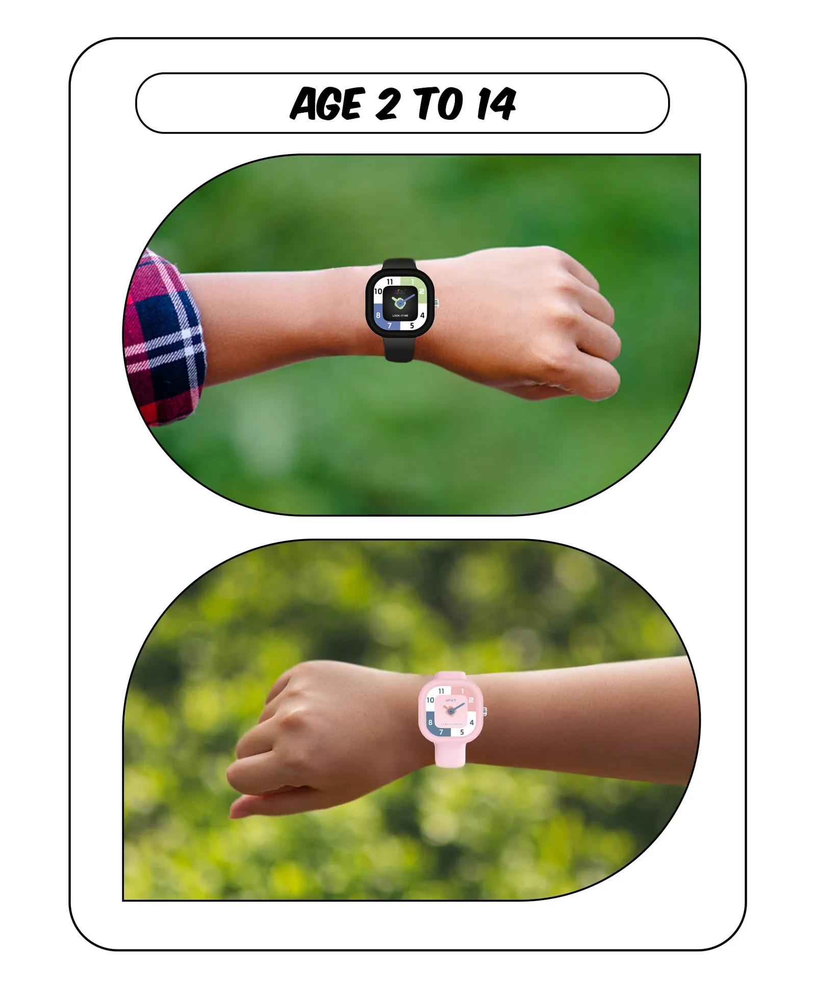 Spiky Square Analog Combo Watch for Kids