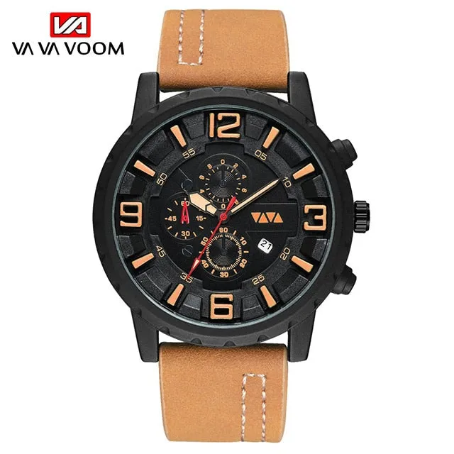 Sports Waterproof Watch Men 2019 New Mens Watches Top Brand Luxury Quartz Watch Casual Leather Military Clock Relogio Masculino