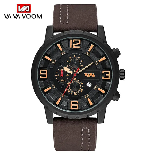 Sports Waterproof Watch Men 2019 New Mens Watches Top Brand Luxury Quartz Watch Casual Leather Military Clock Relogio Masculino