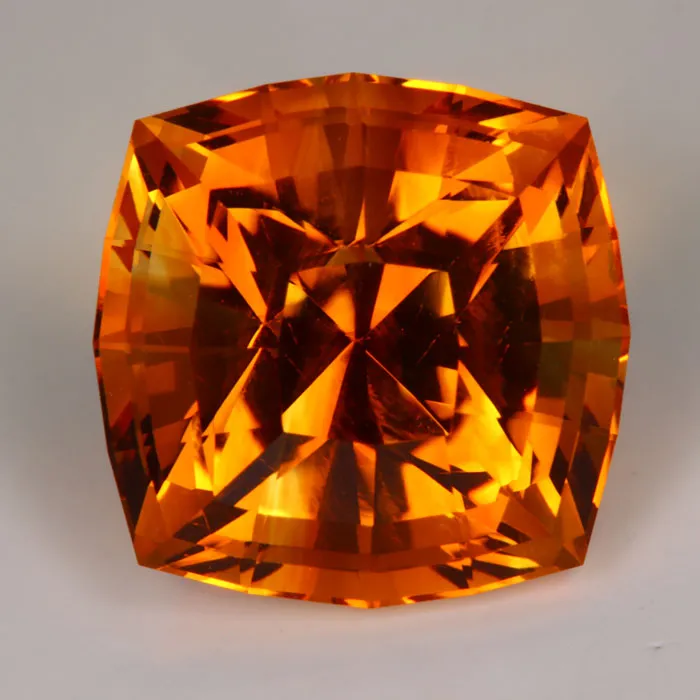 Square Cushion Cut Citrine 12.74 Carats