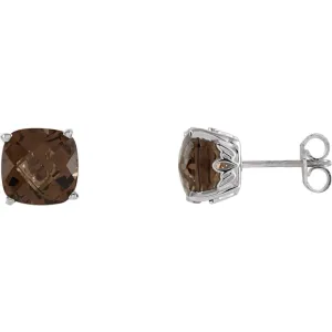 Sterling Silver Smoky Quartz Earrings