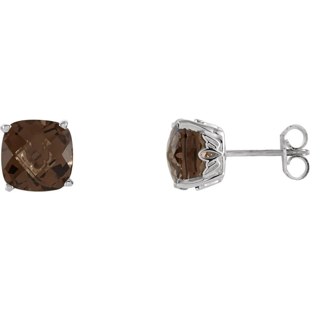 Sterling Silver Smoky Quartz Earrings
