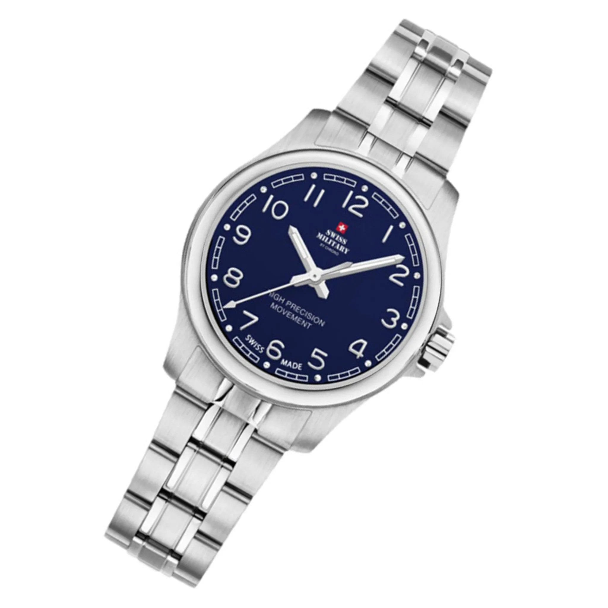 Swiss Military Stainless Steel Blue Dial Women's Watch - SM30201.18