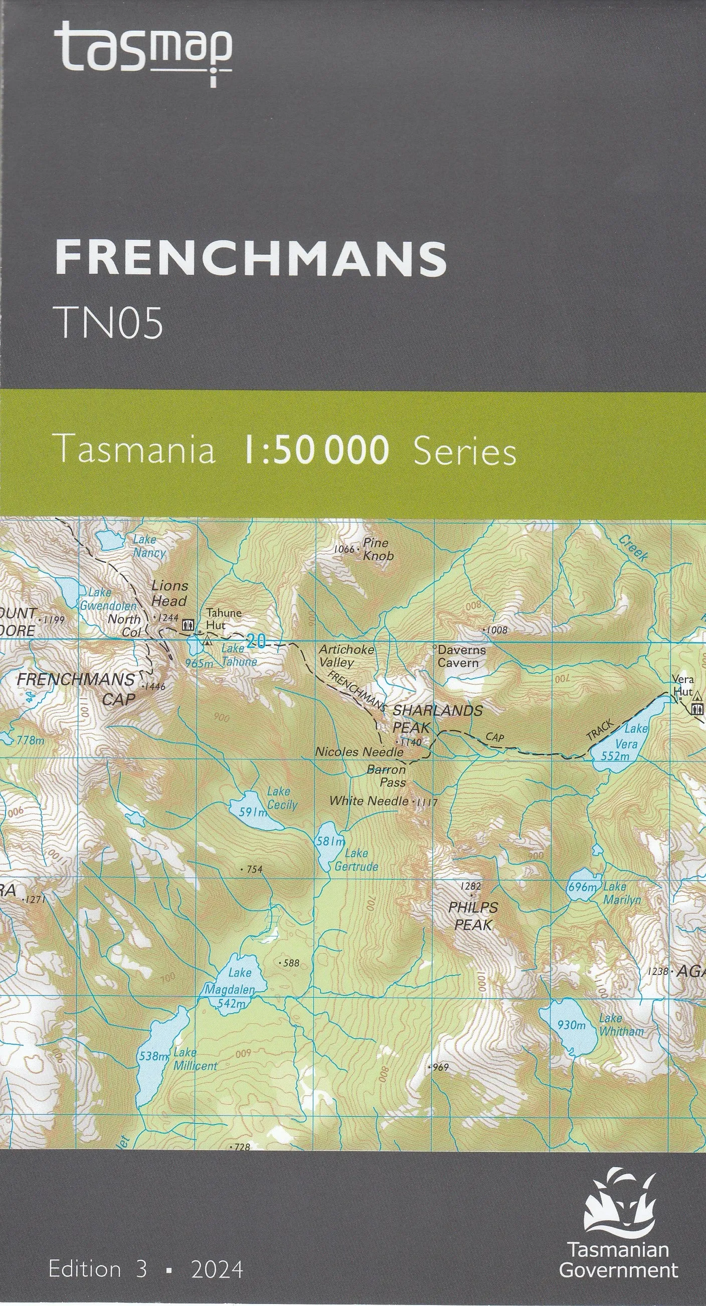 Tasmap 1:50000 Topographic/Cadastral Maps
