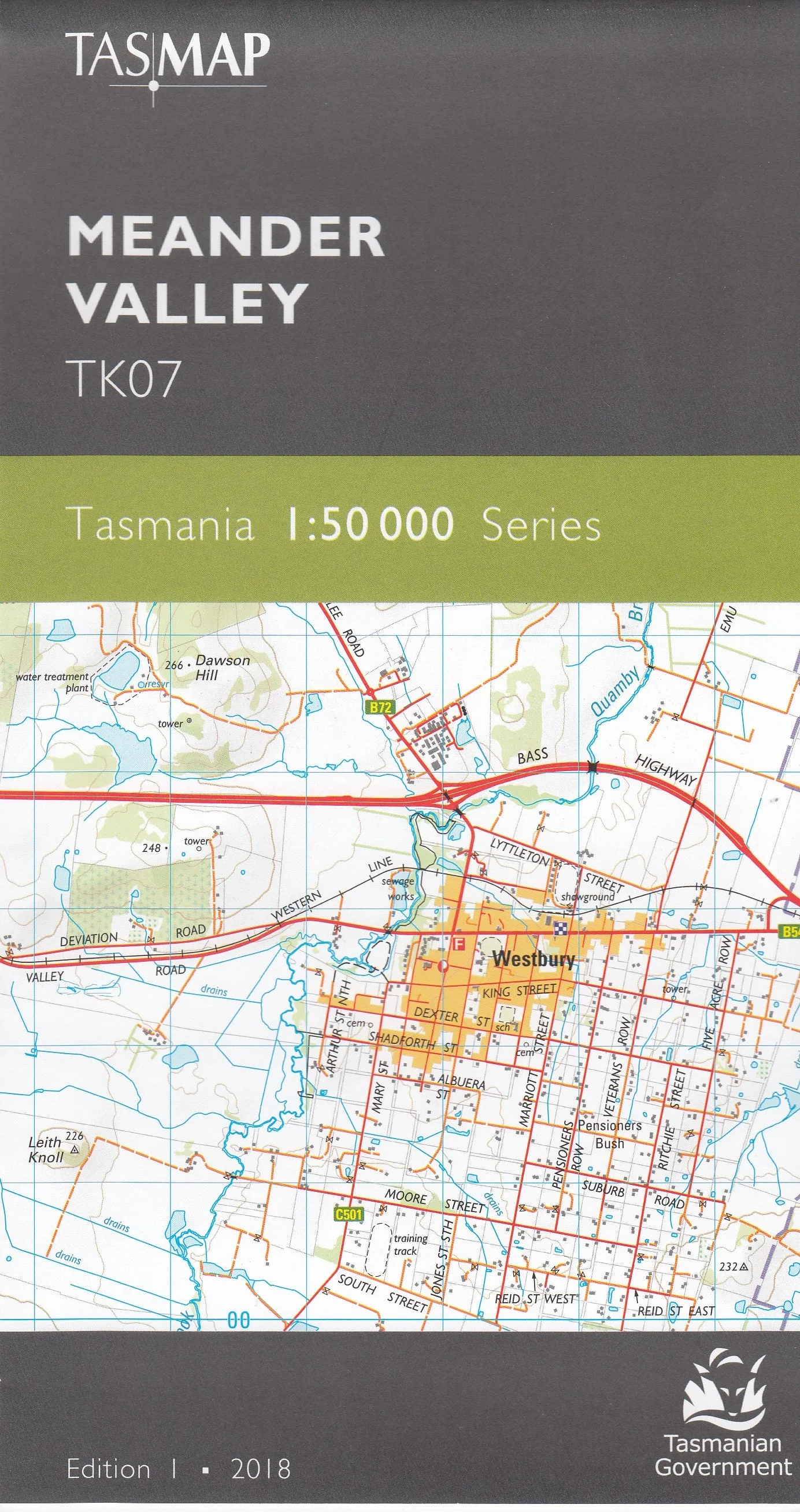 Tasmap 1:50000 Topographic/Cadastral Maps