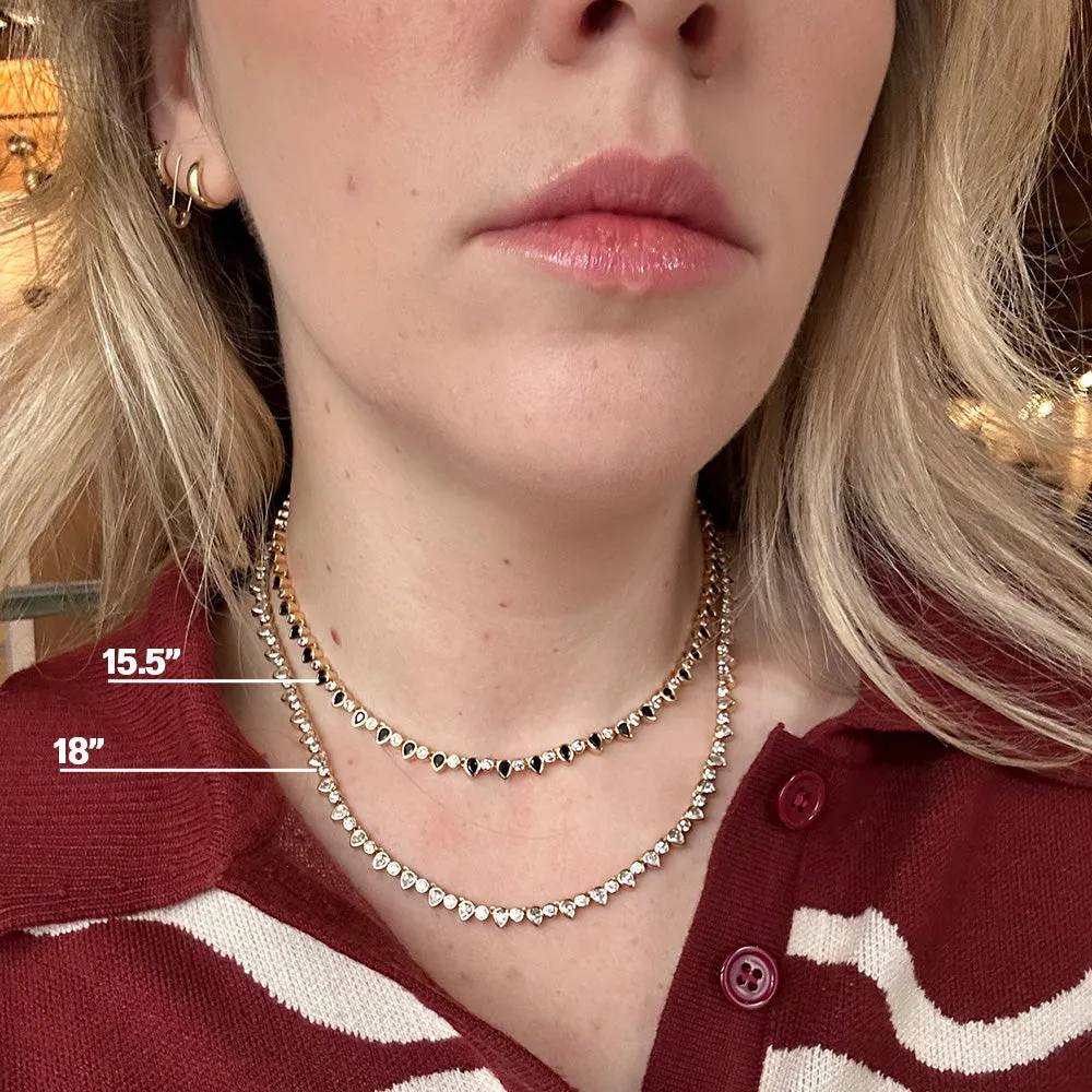 Teardrop Tennis Necklace