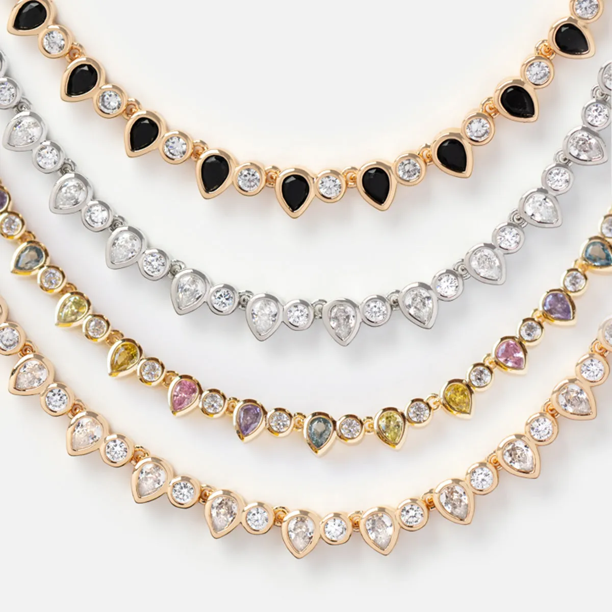 Teardrop Tennis Necklace