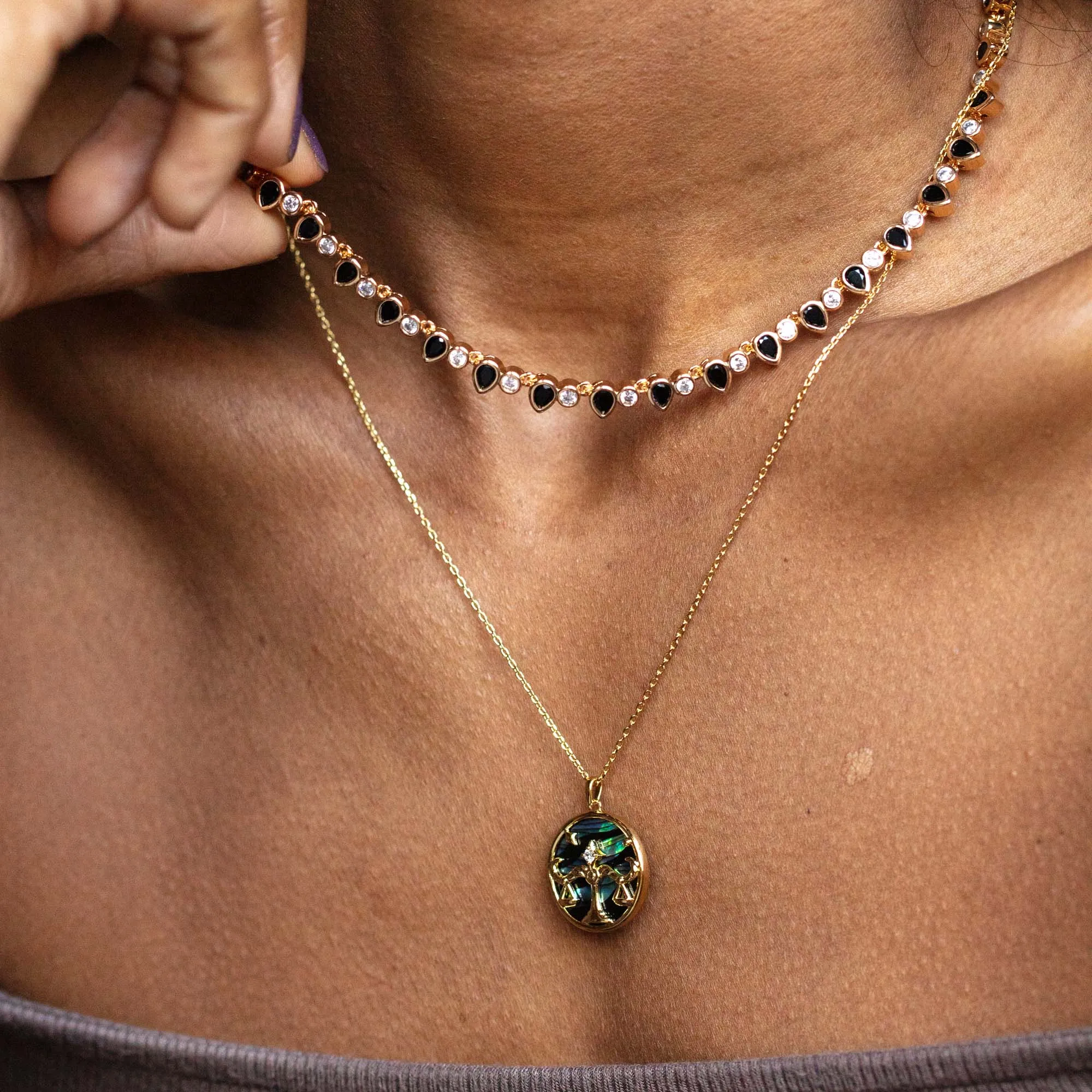 Teardrop Tennis Necklace