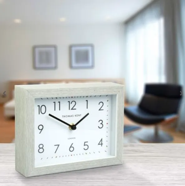 Thomas Kent 7" Smithfield Mantel Clock Silver Birch
